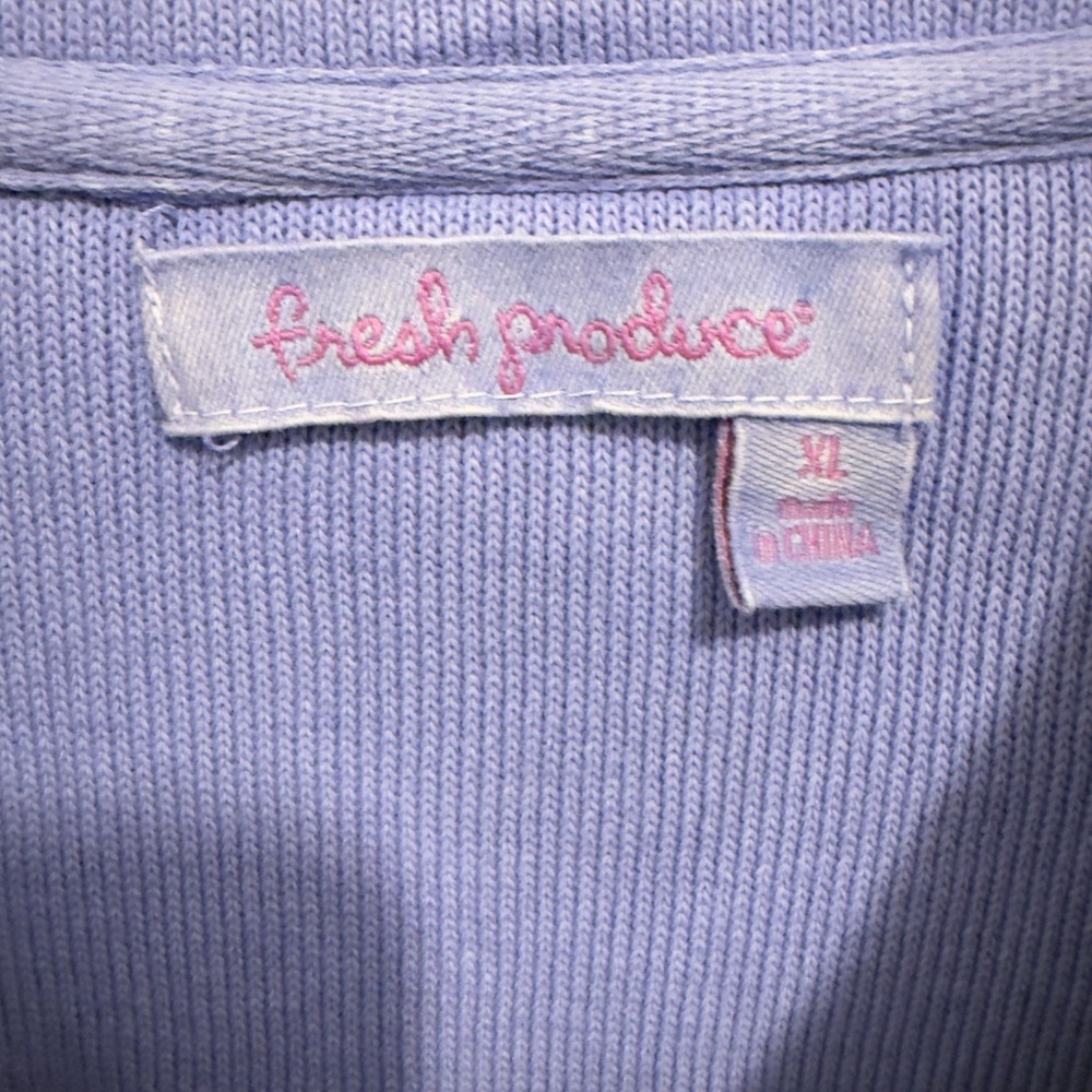 Fresh Produce Women's Purple Full Zip Long Sleeve Sweatshirt Size XL - Picture 3 of 5